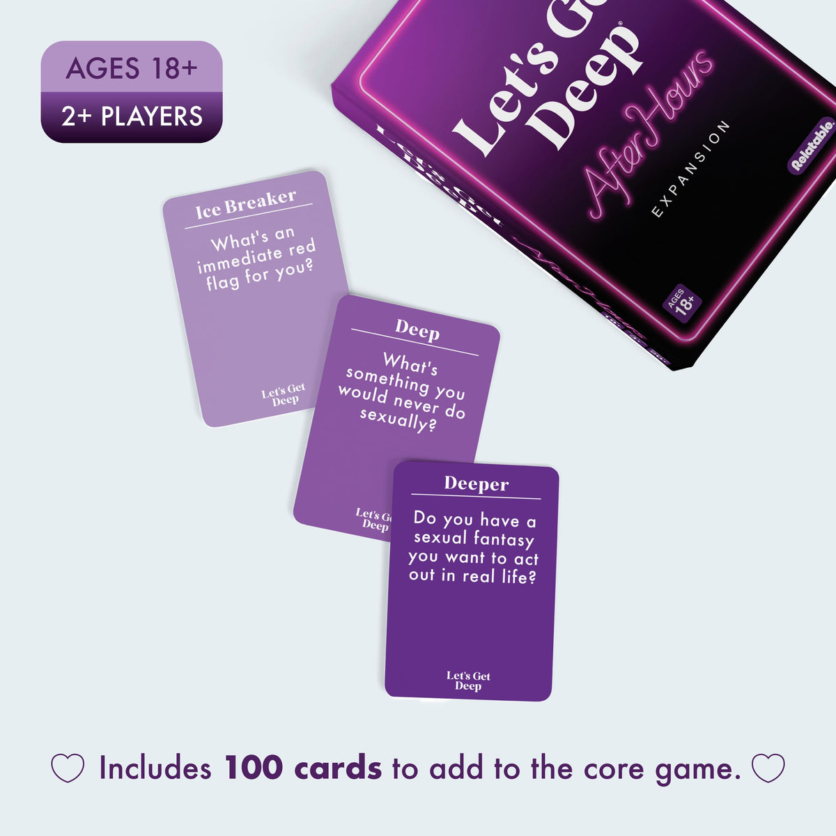 Let's Get Deep, A Question Card Game for Couples by Relatable