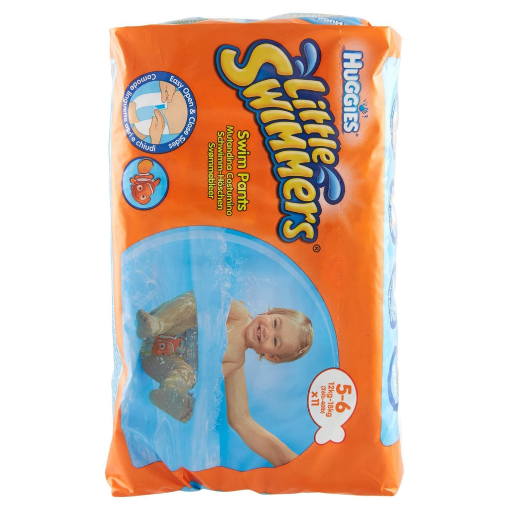 Huggies Little Swimmers, Swim Nappies - Size 3-4, 36 Baby Swim Pants - Leak Guards and Stretchy Waistband Protect Without Swelling - Tear Sides for Easy Removal