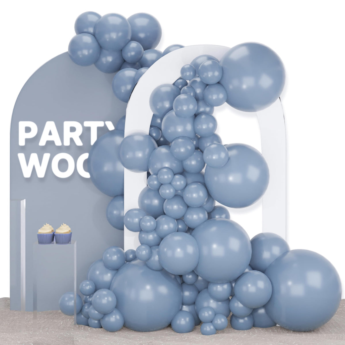 PartyWoo Dark Purple Balloons 120pcs Royal Purple Color Different Sizes