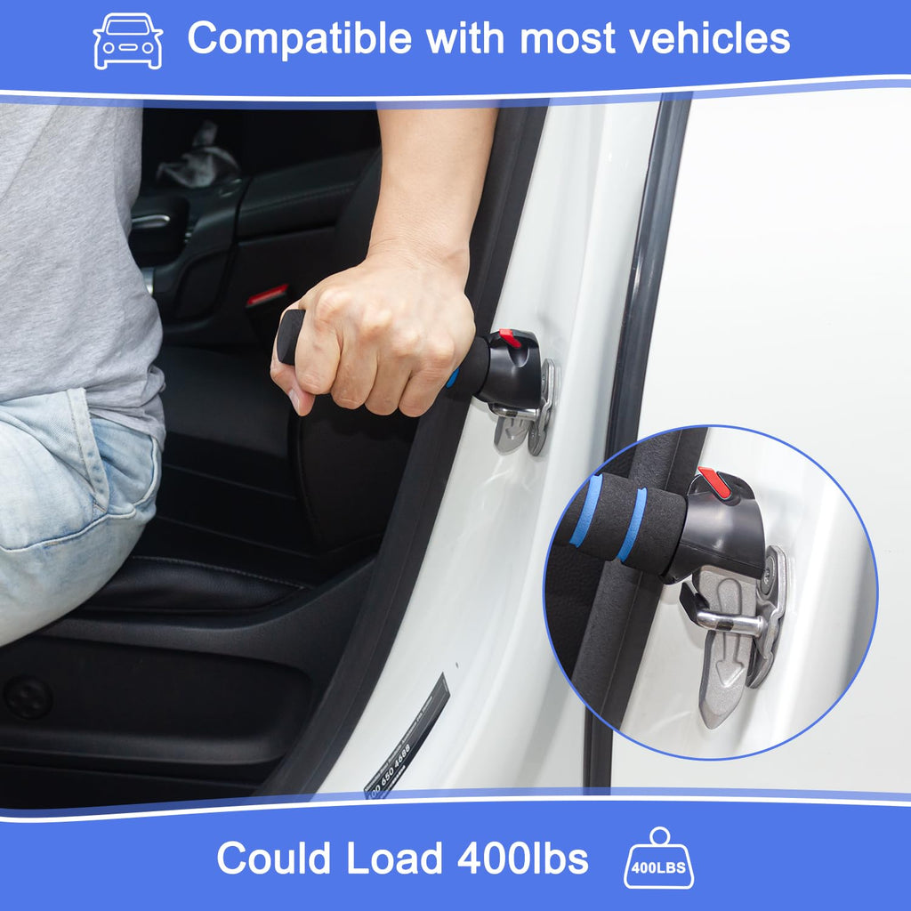 3 in 1 Car Door Handle for Disabled Elderly,Car Handle Mobility Aid,Car Handle Assist Support Multifunction,Latch Handle for Seniors and Handicap (1 Pack-Red)