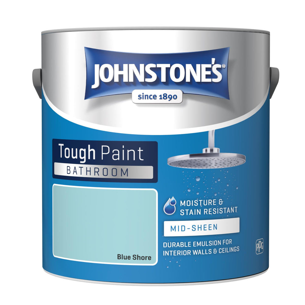 Johnstone's - Bathroom Wall & Ceiling Paint - Pure Brilliant White - 2.5L