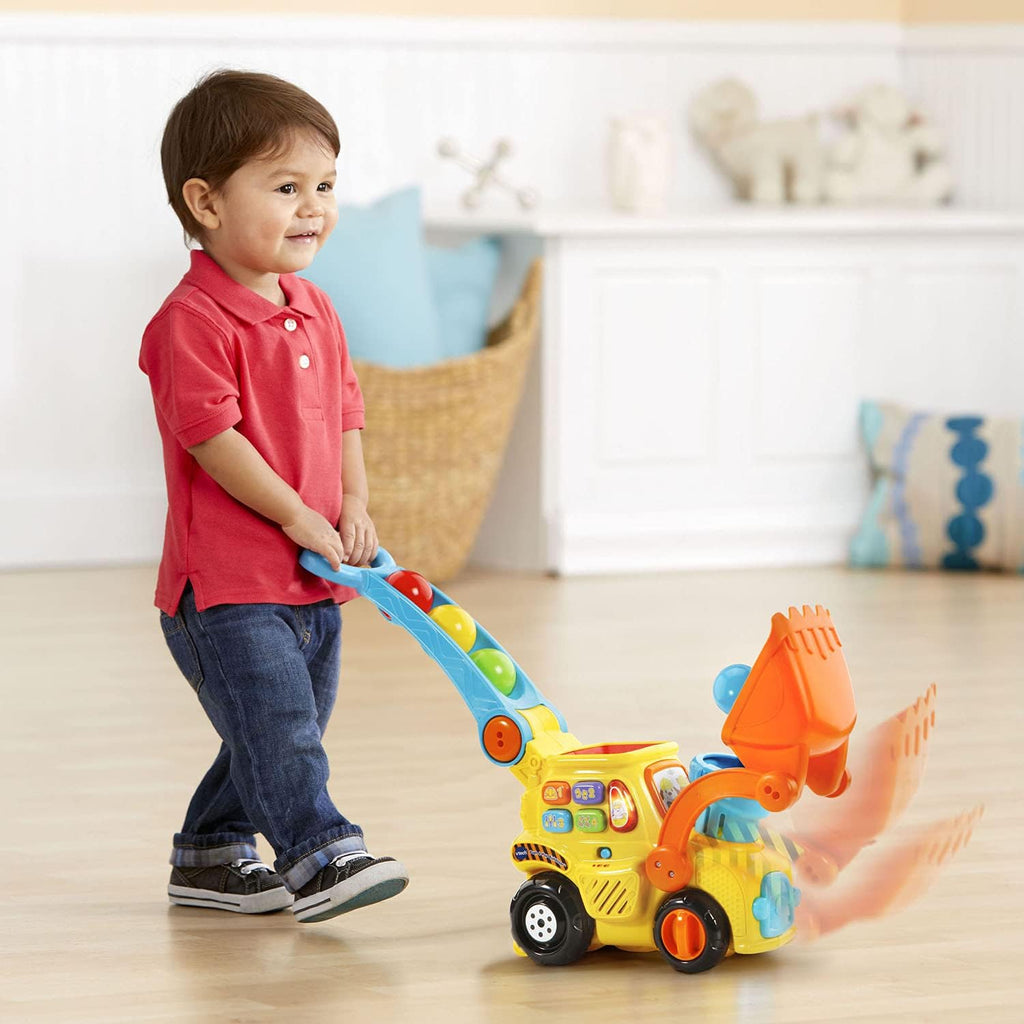 VTech Pop-a-Balls Push and Pop Bulldozer, Yellow