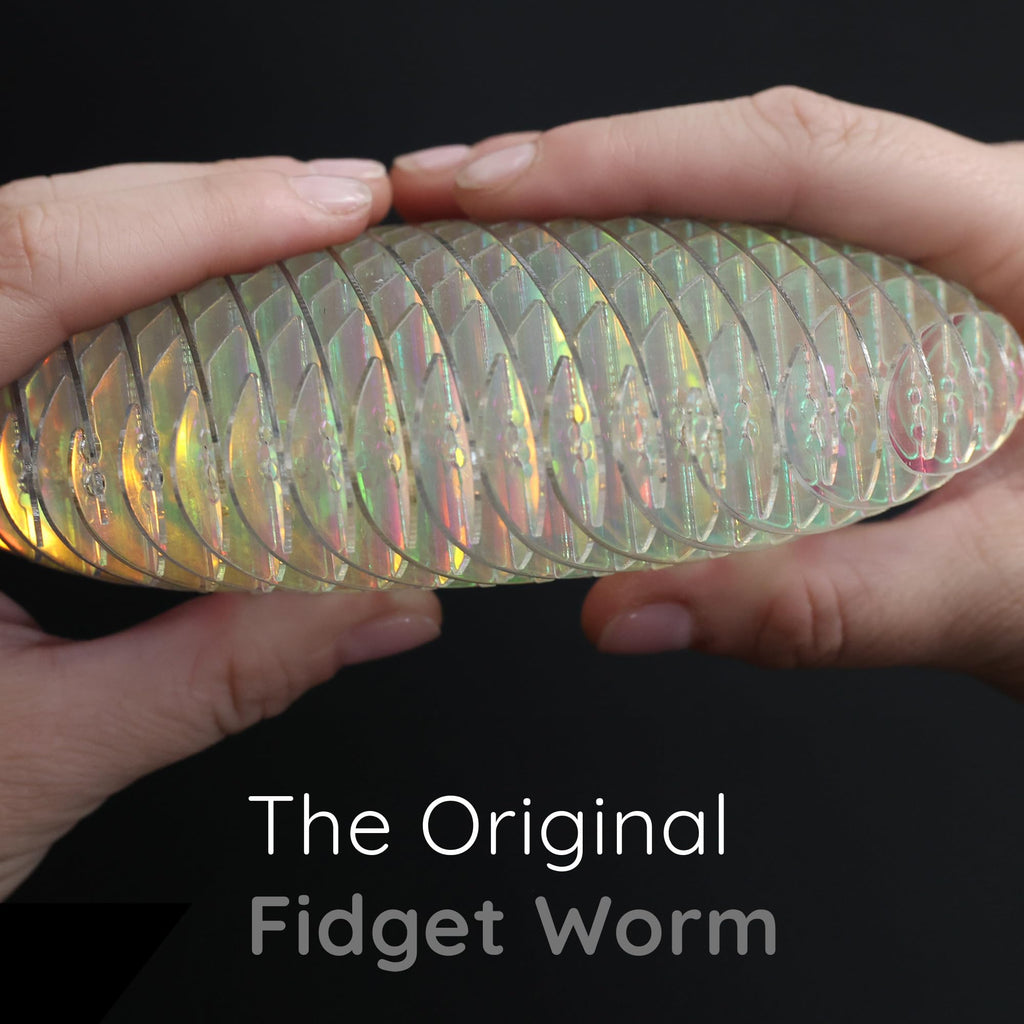 Morf Worm 3D Sensory Fidget Toys for Kids, Teens & Adults, Rainbow, Small