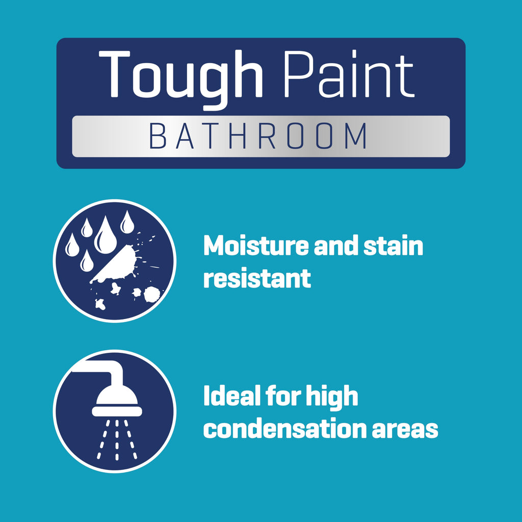 Johnstone's - Bathroom Wall & Ceiling Paint - Pure Brilliant White - 2.5L