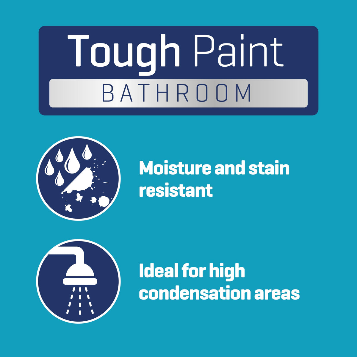 Johnstone's - Bathroom Wall & Ceiling Paint - Pure Brilliant White - 2.5L