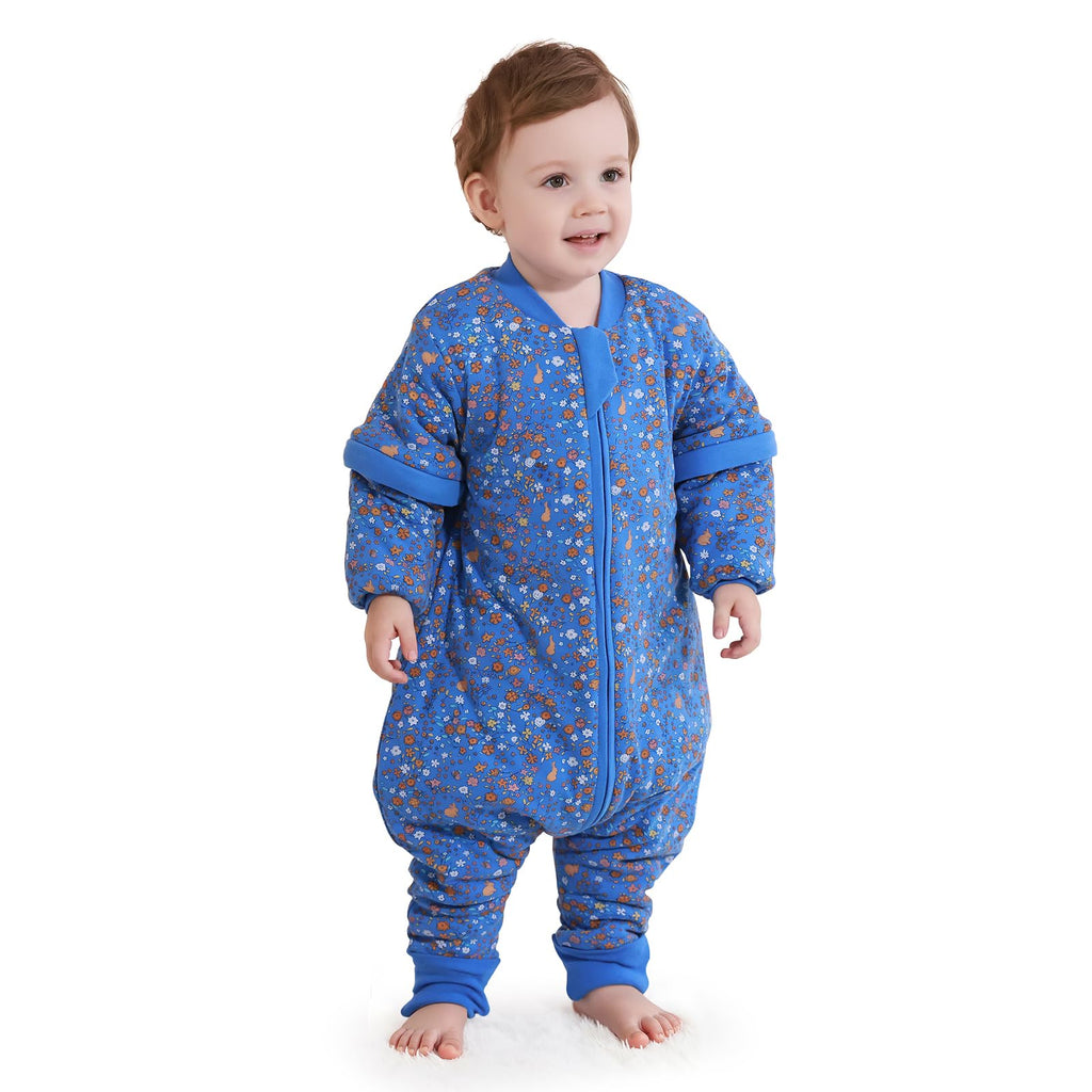 Mosebears Baby Sleeping Bag, 2.5 TOG Baby Sleep Sack with Legs,Winter Sleeping Bag with Removable Sleeves