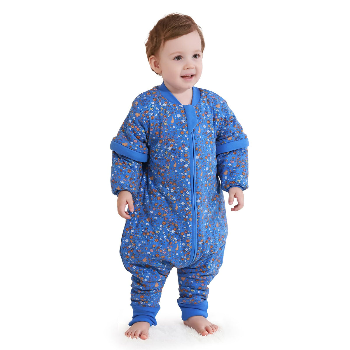 Mosebears Baby Sleeping Bag, 2.5 TOG Baby Sleep Sack with Legs,Winter Sleeping Bag with Removable Sleeves