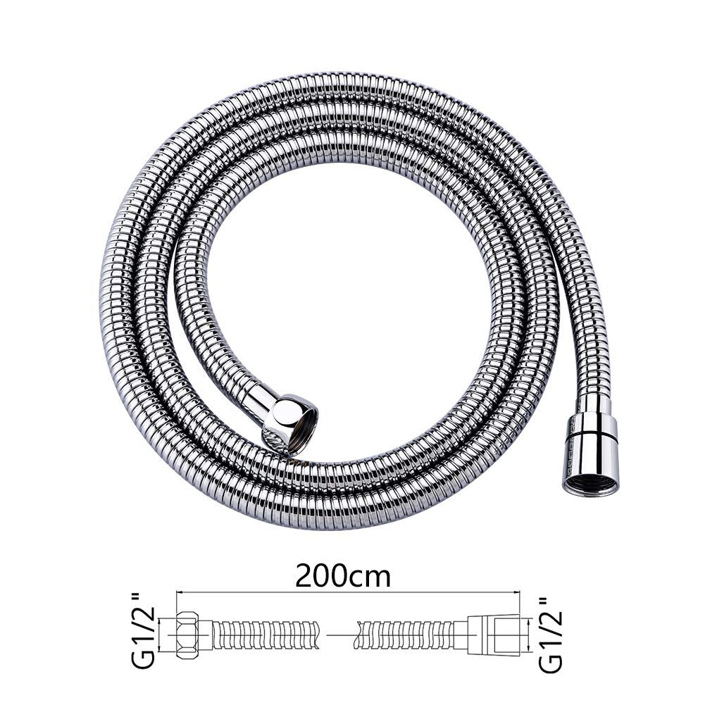 Shower Hose 3m, GRIFEMA G851-30 Stainless Steel Shower Pipe, Anti-Kink