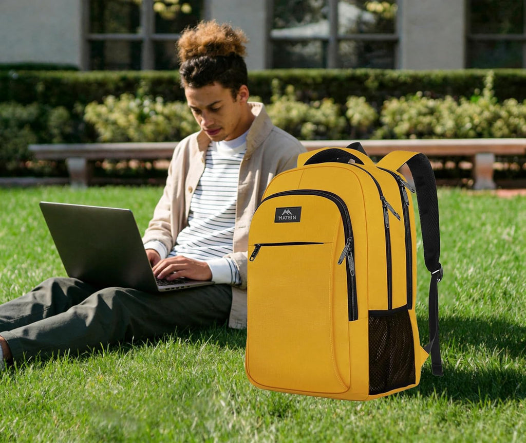 MATEIN Travel Laptop Backpack, Work Bag Lightweight Laptop Bag, Black Blue