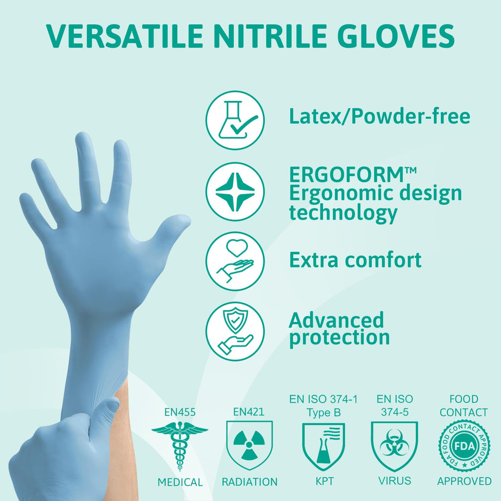 Ansell Microflex 93-732 Disposable Gloves, Black, Size XL, 100 Pcs