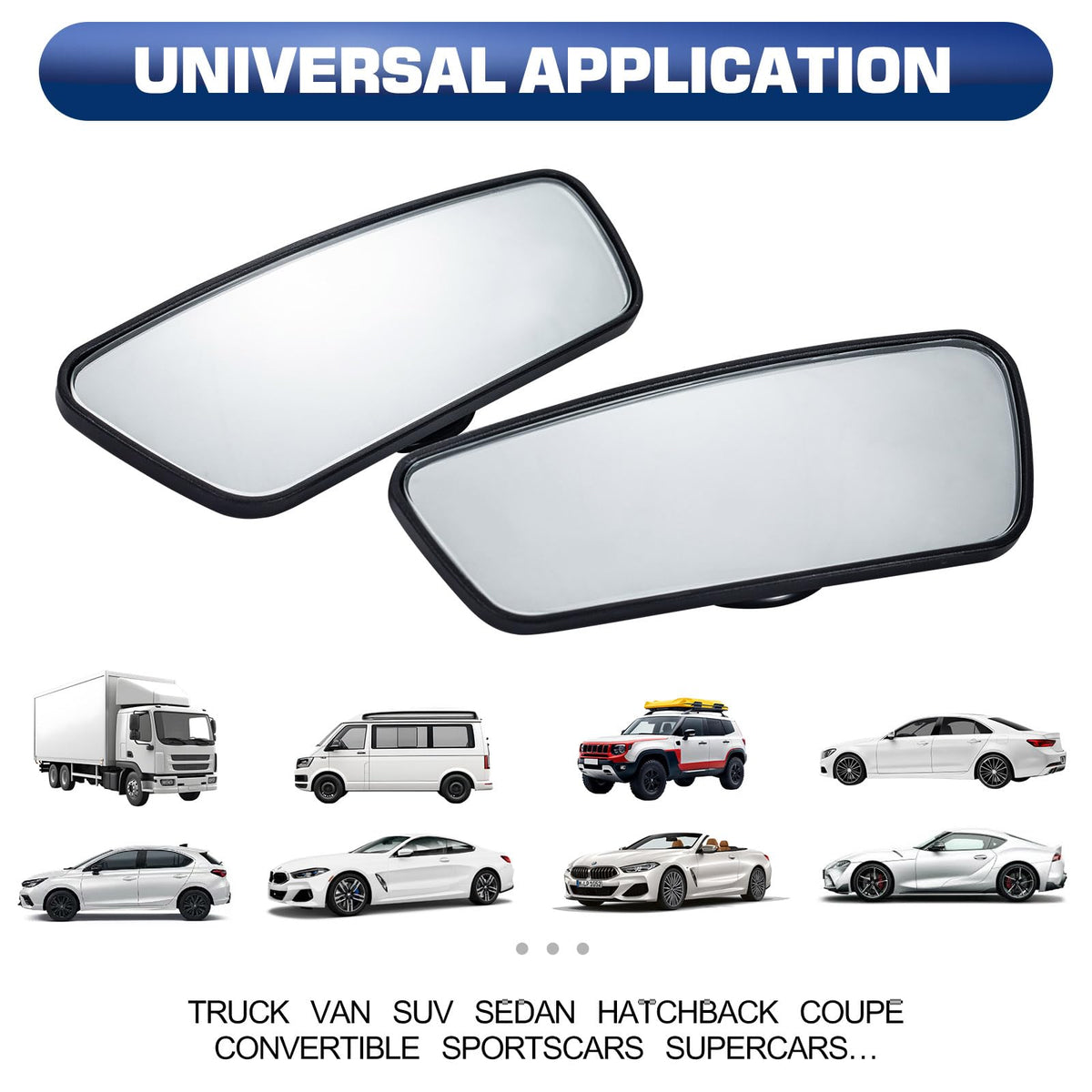 Spurtar Blind Spot Mirrors for Cars, Round Frameless 360° Rotate, 2 Pack