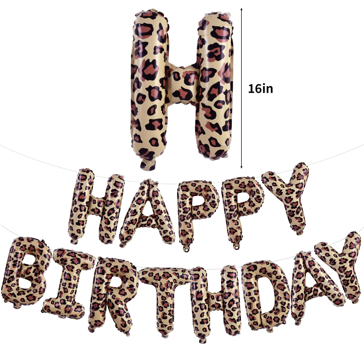 TONIFUL 16 Inch Black Happy Birthday Balloons Banner Decorations for Men