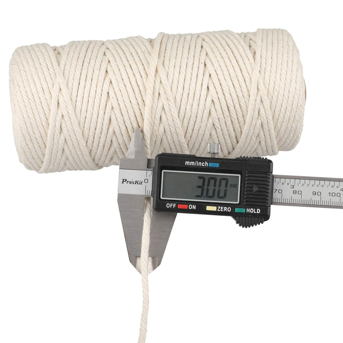 jijAcraft 50M White Cotton String: 2MM Cooking String for DIY Crafts