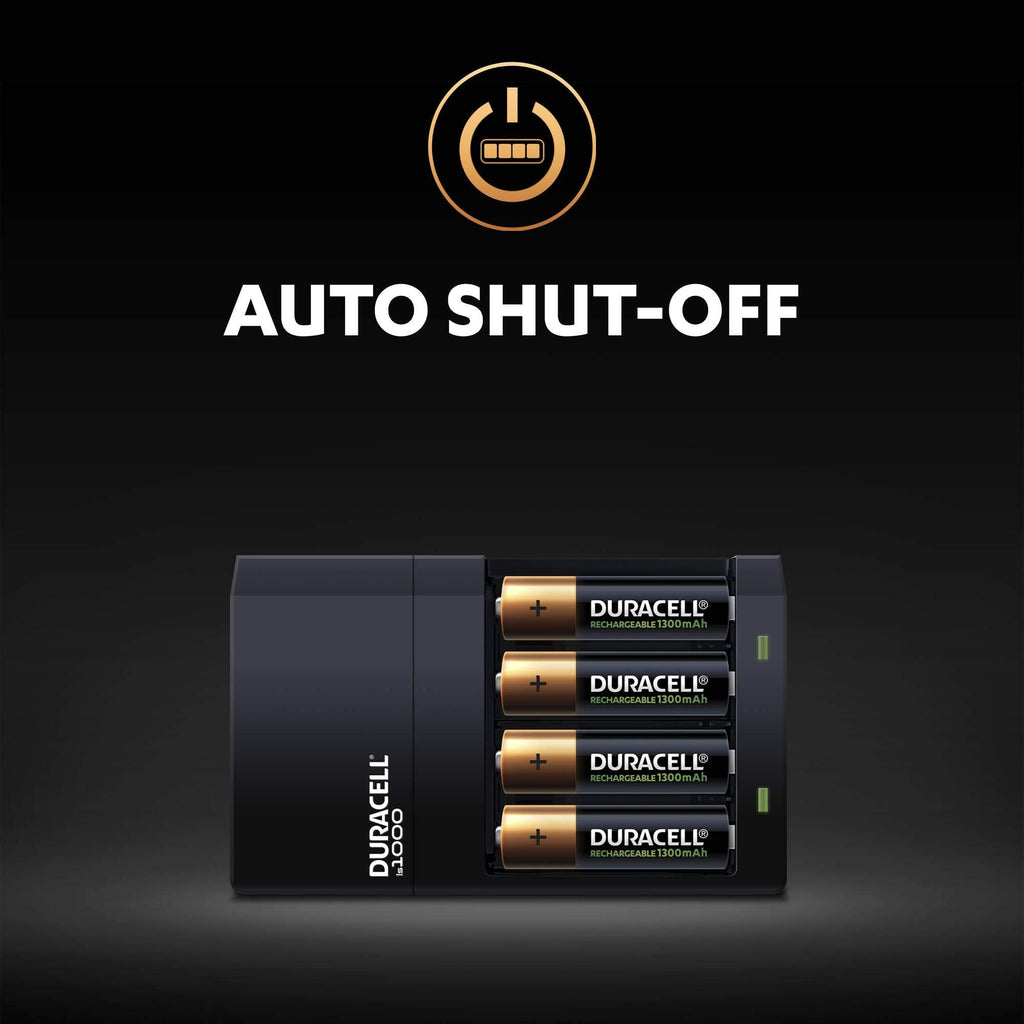 DURACELL AA Rechargeable Batteries (4 Pack) 1.2V, 1300 mAh NiMH