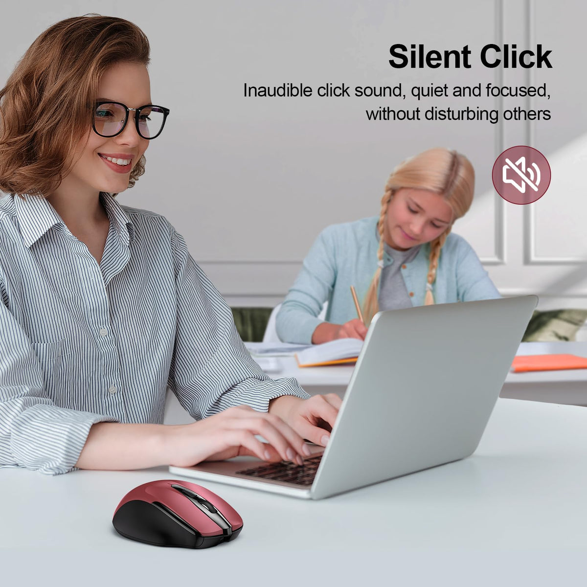 TECKNET Bluetooth Mouse, Wireless Mouse Rechargeable
