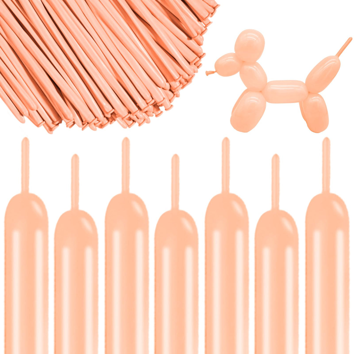 ASIYUHY 260 Balloons Clear Long Balloons 100 Pack Twisting Animal Balloon