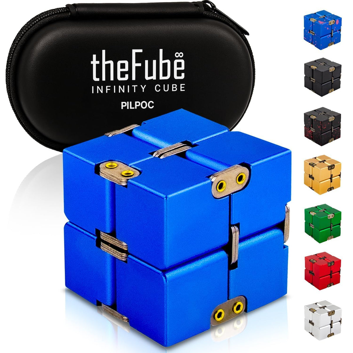 PILPOC theFube Fidget Cube Handy Anxiety Toys for Kids and Adults (Black)