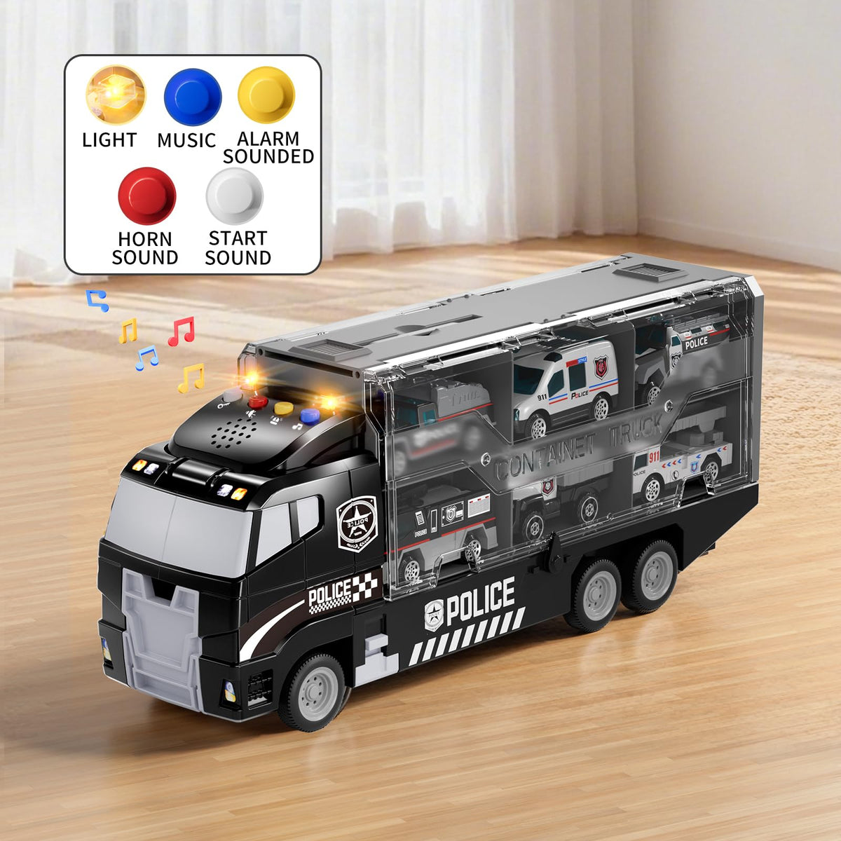 NIPLOOOW Kids Boys Construction Truck Vehicle Toy Set with Play Mat and Die-Cast Toy Car, Transport Carrier Truck for Kids 3-5, Birthday Gifts Toys for 3-8 Year Old Boys