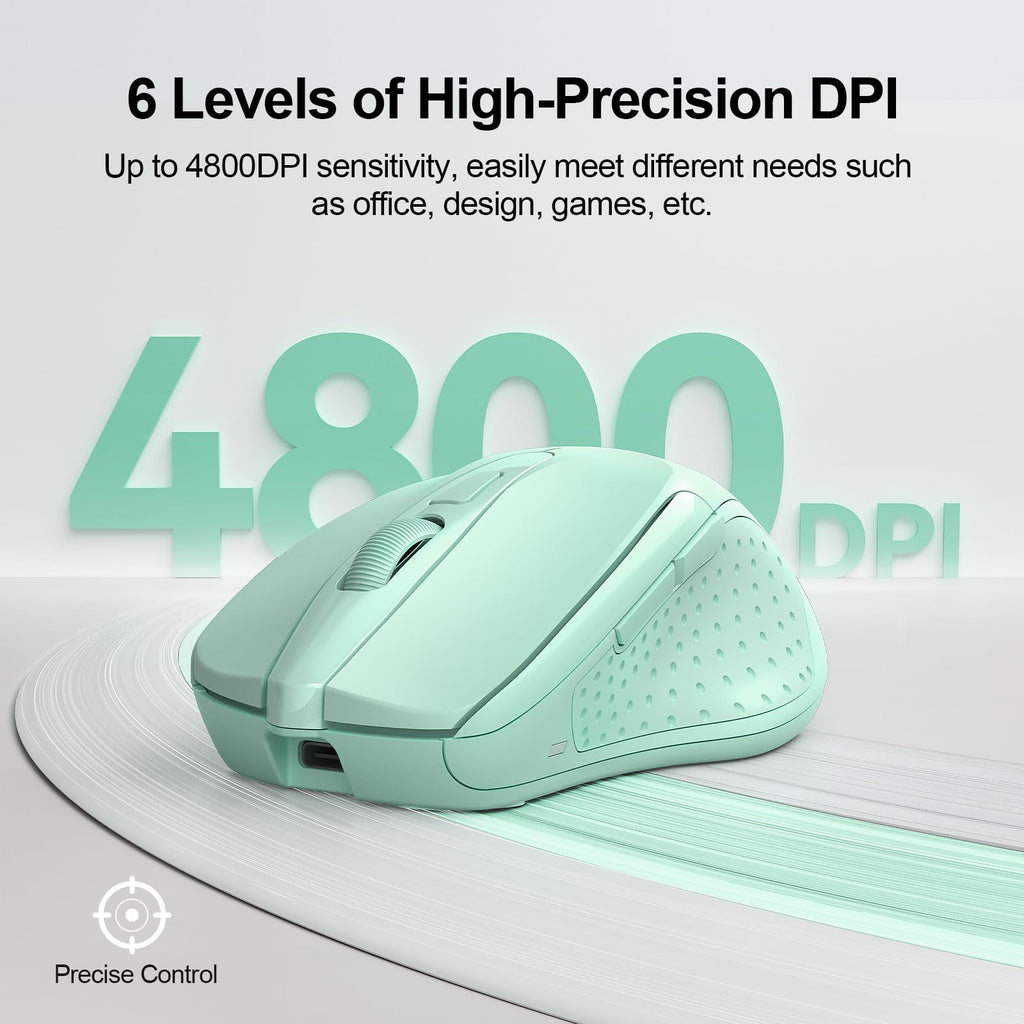 TECKNET Bluetooth Mouse, Wireless Mouse Rechargeable