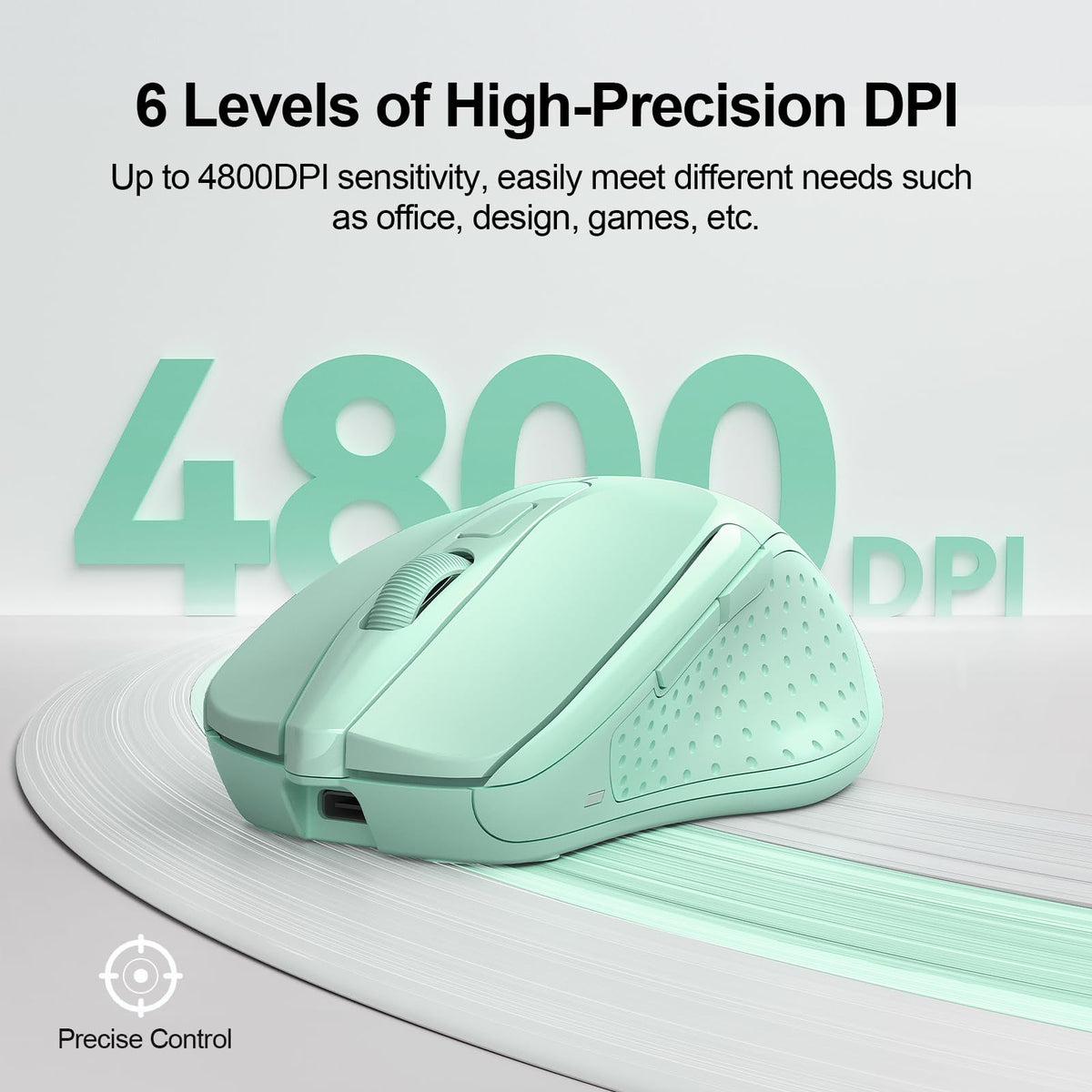 TECKNET Bluetooth Mouse, Wireless Mouse Rechargeable
