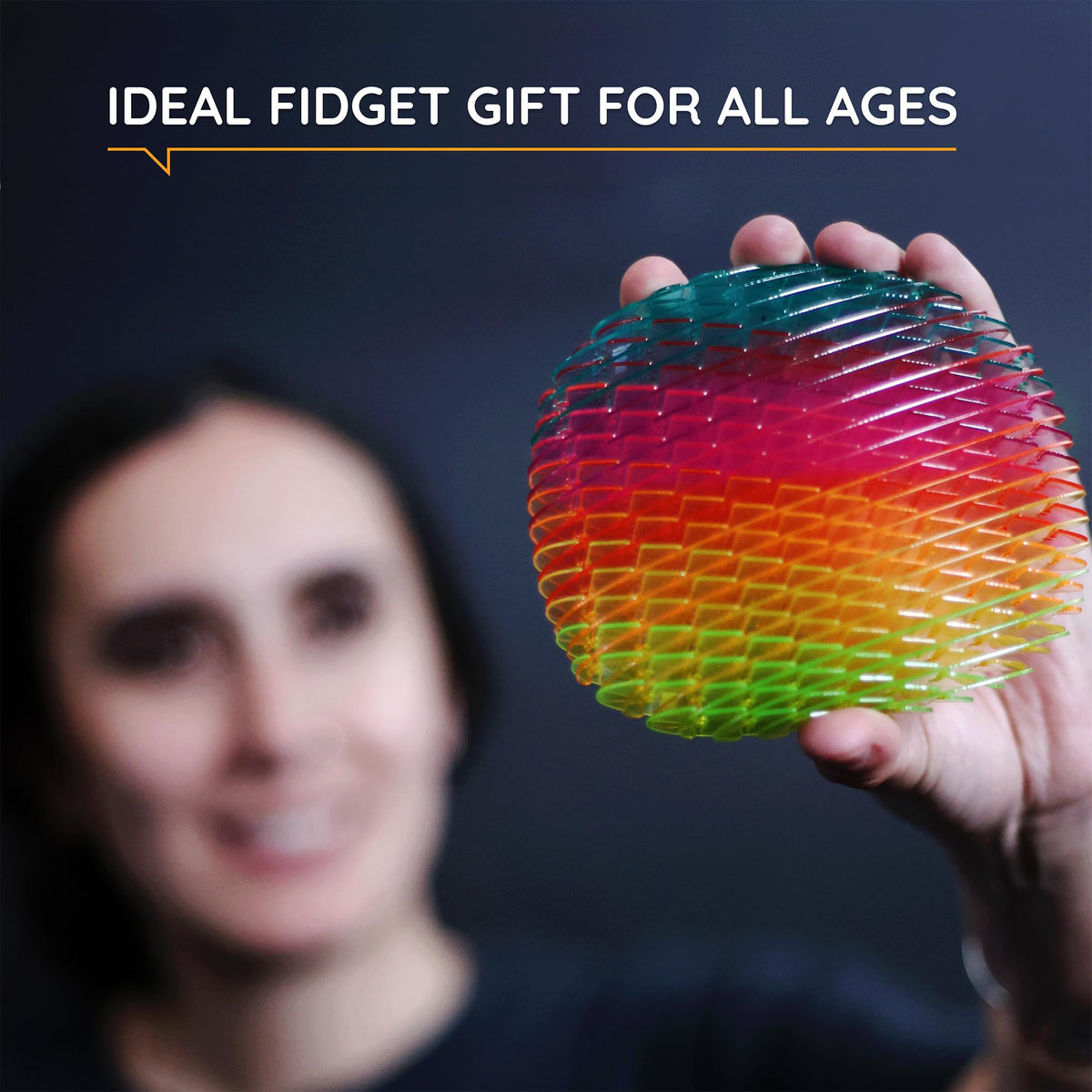 Morf Worm 3D Sensory Fidget Toys for Kids, Teens & Adults, Rainbow, Small
