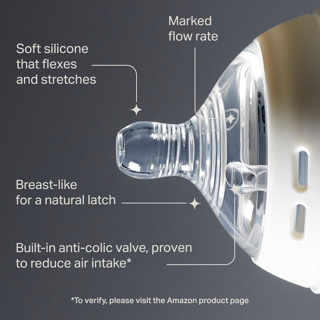 Tommee Tippee Natural Start Baby Bottle Teats Fast Flow, Size 3, 6m+