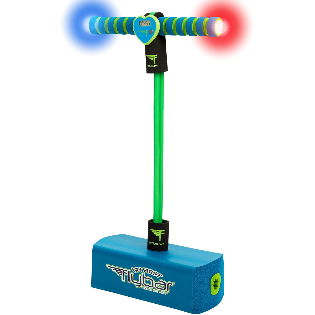Flybar My First Foam Pogo Jumper for Kids Fun and Safe Pogo Stick, Durable Foam and Bungee Jumper for Ages 3 and up Toddler Toys, Supports up to 250lbs (Blue)