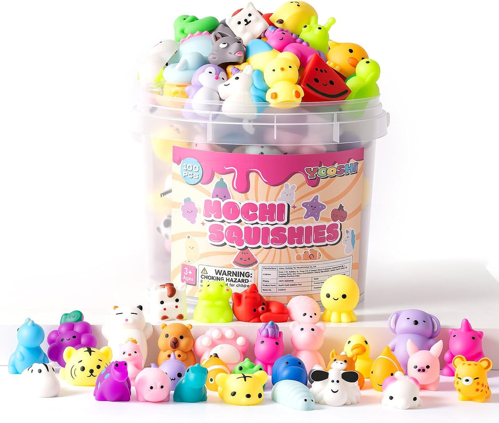 25 Pack Squishy Toys, Mini Mochi Squishies for Kids, Cute Squishy Toys, Soft Sensory Fidget Toys, Halloween Squishies, Party Favors, Treasure Box Prizes & Classroom Rewards