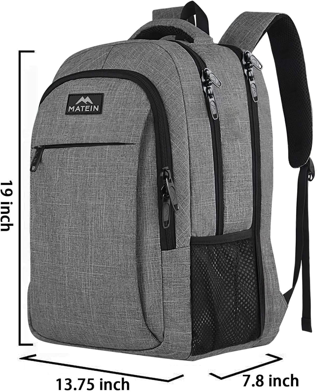 MATEIN Travel Laptop Backpack, Work Bag Lightweight Laptop Bag, Black Blue