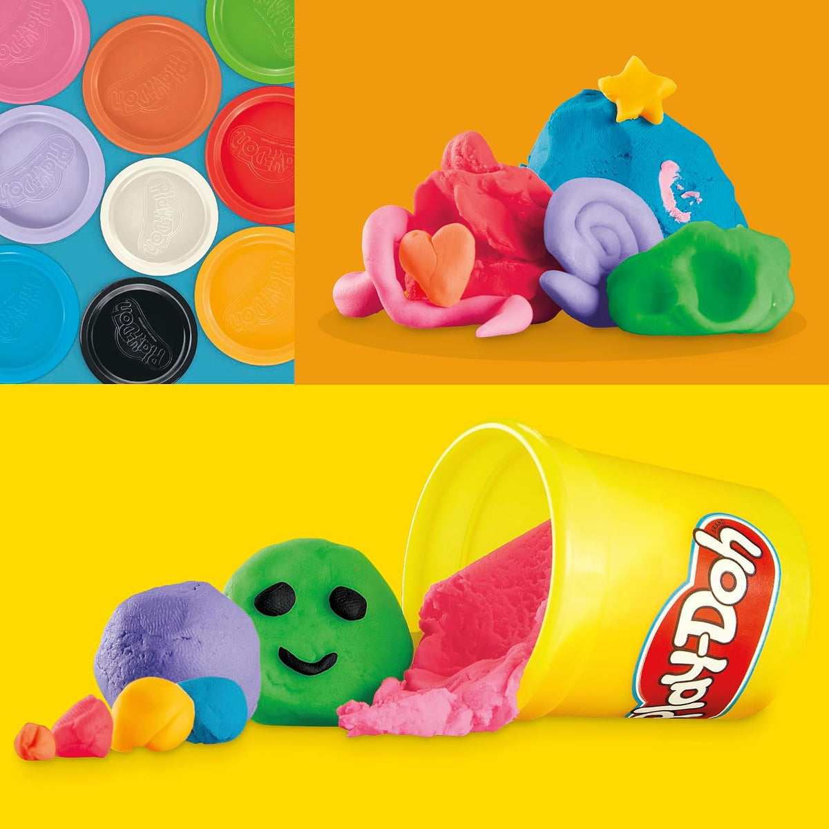 Play-Doh 9 Pack Favorite Color Set, Assorted Colors, 2 & 4 Ounce Modeling Compound Cans, Kids Arts & Crafts, Back to School Gifts & Prizes, Preschool Toys, Ages 2+ (Amazon Exclusive)