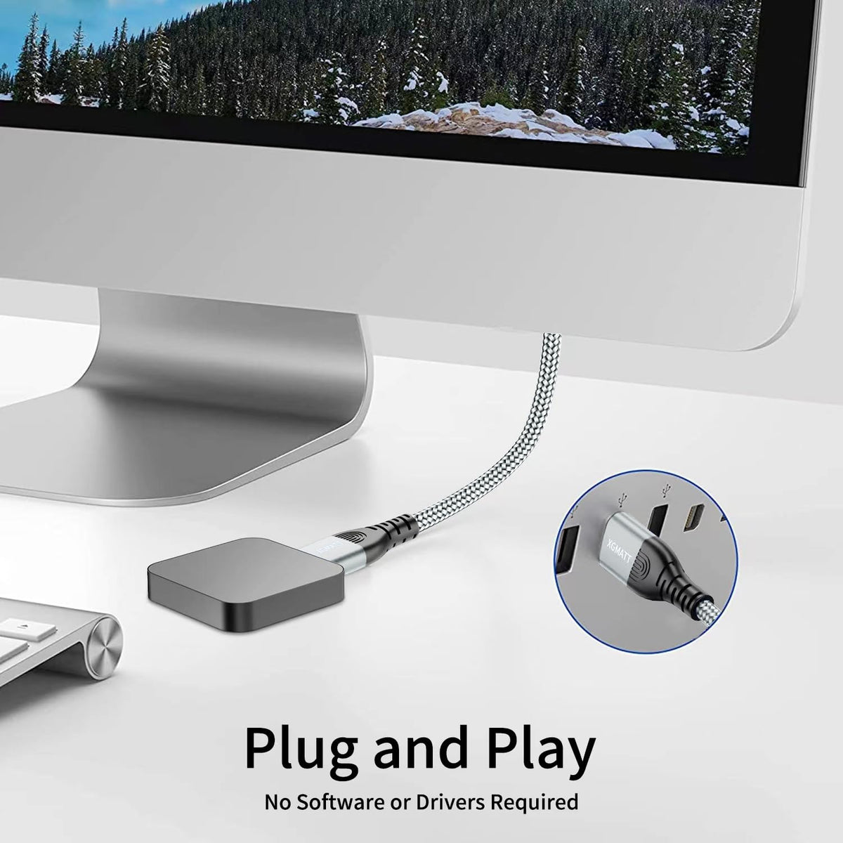 USB 3.0 Cable 2M,5Gbps High Speed Transfer USB Type A Male to Male Lead