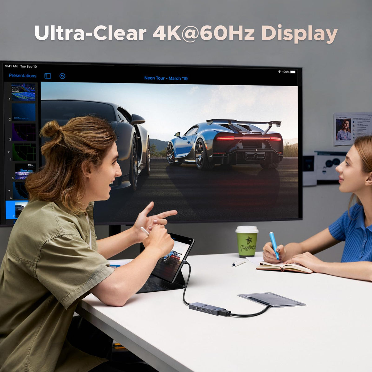 UGREEN USB C Hub, 9 in 1 Ethernet Adapter 4K@60Hz HDMI Docking Station
