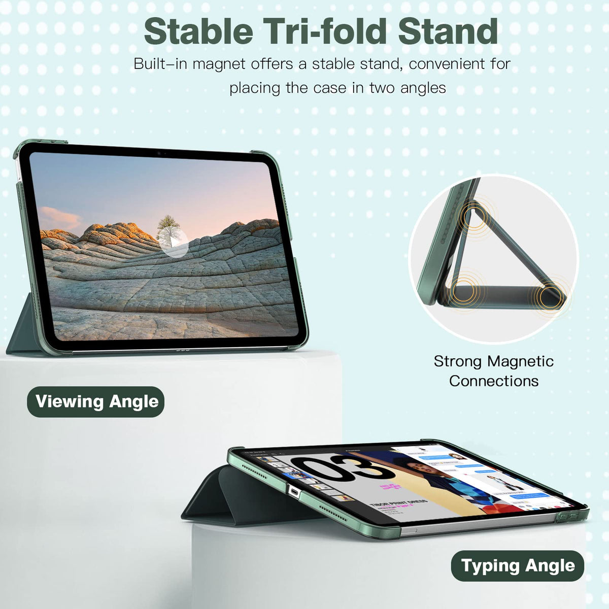 TiMOVO Case for iPad A16 11th Gen 11"/10th Gen 10.9", Colorful Flower
