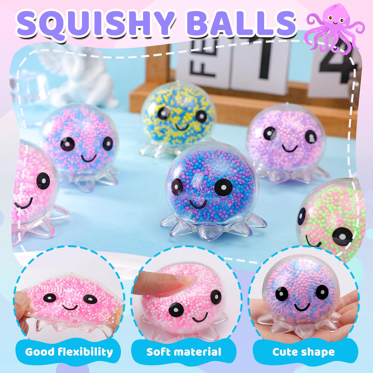 8 Pack Stress Cube ,Slow Rising Stress Balls for Adults