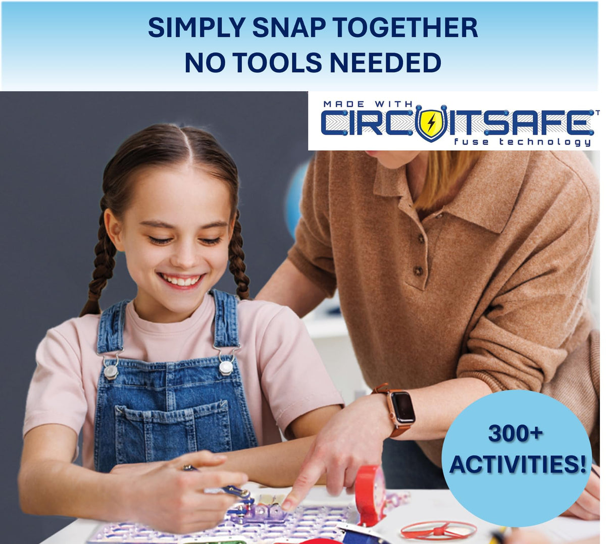 SNAP CIRCUITS Jr. SC-100 STEM Electronics Kit, 100+ Projects, Ages 8+