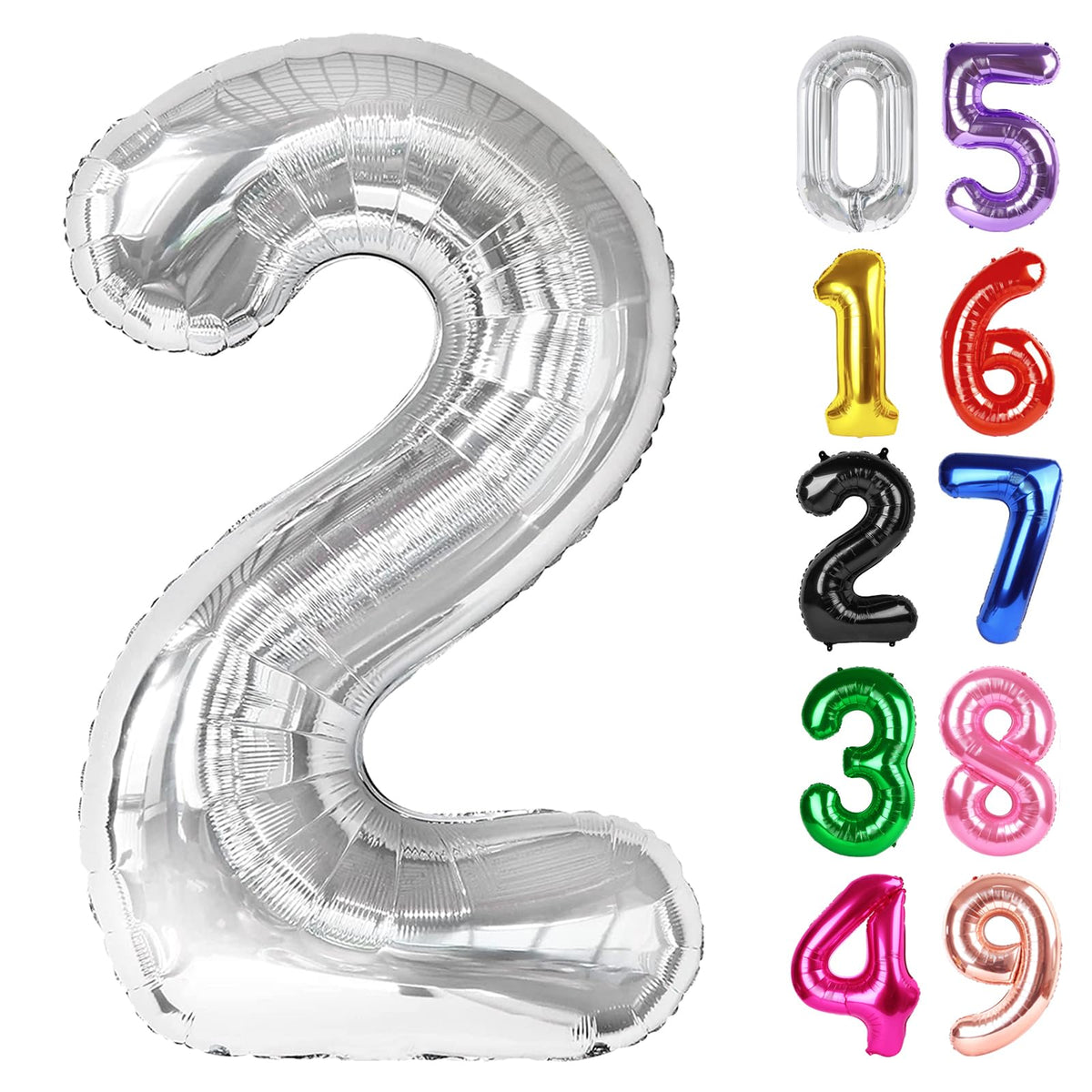 Laser Silver 6 Balloon - Number Balloon 40 Inch, 6th Hot Pink Decorations