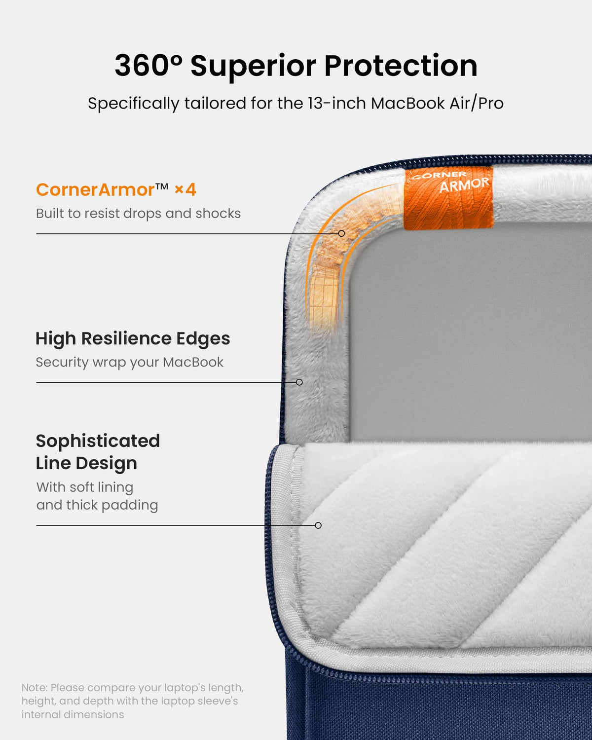 tomtoc 360 Protective Laptop Sleeve for 14-inch OLED MacBook Pro M5 Pro/Max