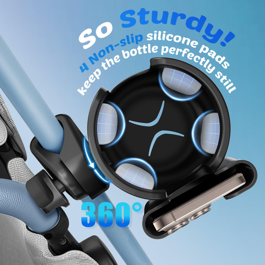 Wheelchair Cup Holder: Universal Cup Holder with Phone Holder for Pram Bike