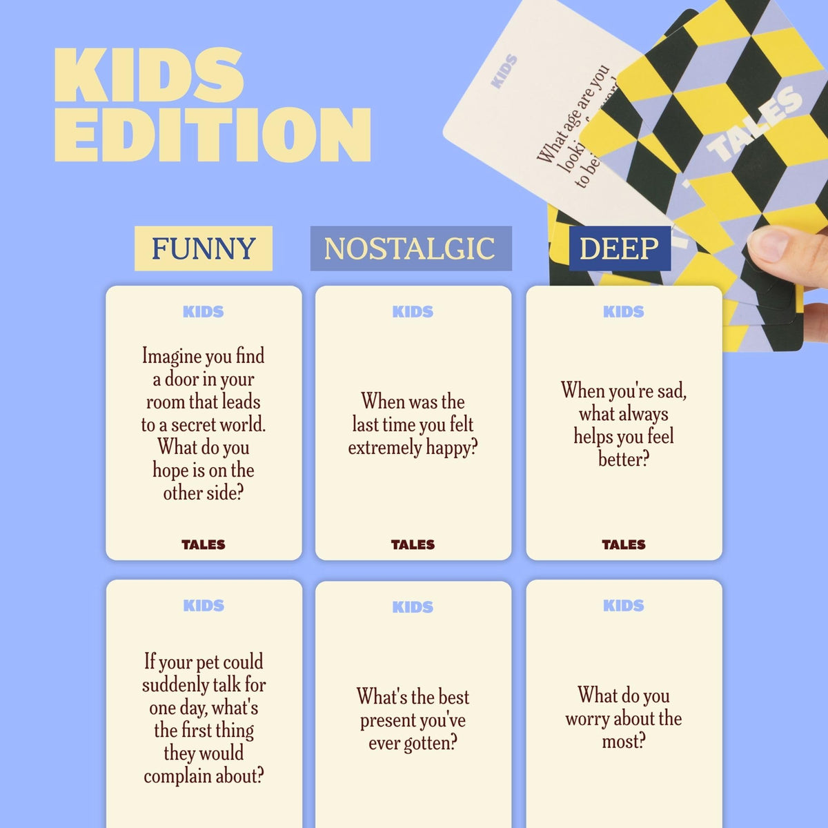 TALES 150 Conversation Cards, Family Edition, Create Meaningful Connections
