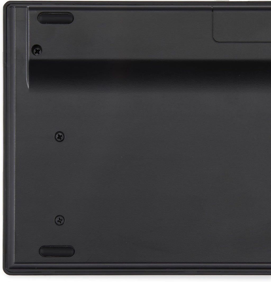 Amazon Basics Full size Wired Keyboard Compatible with Laptop PC Tablet, USB Plug-and-Play, QWERTY UK Layout, Matt Black