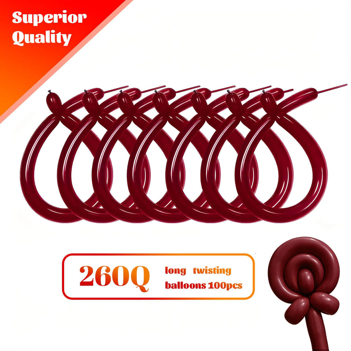 260 Black Long Balloons for Balloon Garland Thickening Skinny Latex Twisting Animals Modeling Christmas Birthday Wedding Party Festival Decorations 100pcs