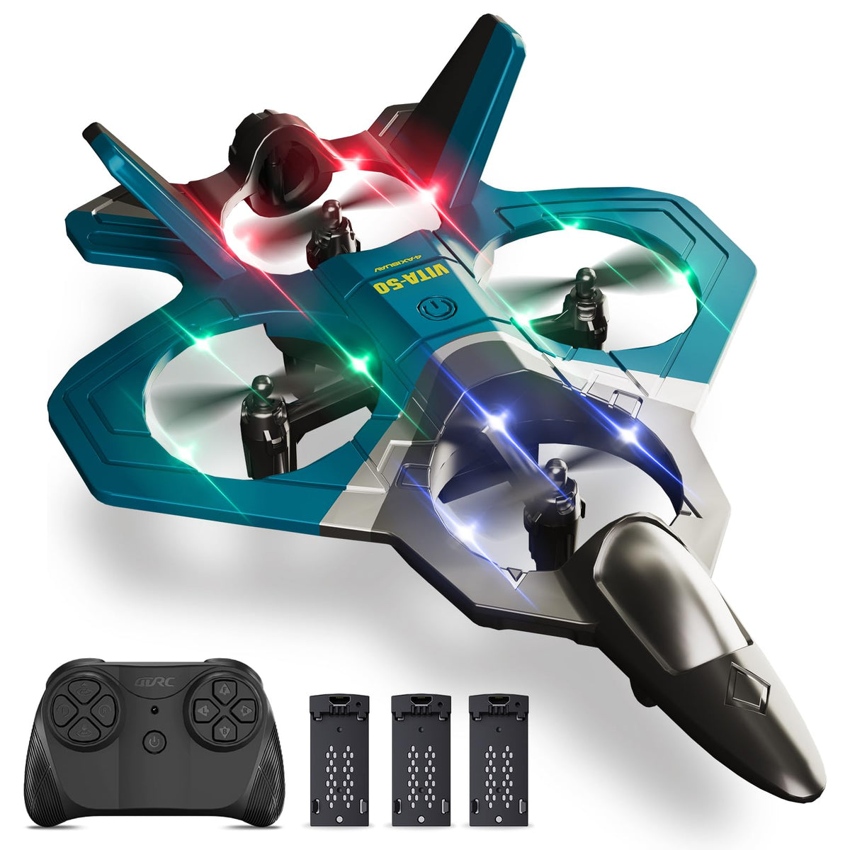 RC Planes Remote Control Airplanes Drones for Kids Adults,Black,3Batteries
