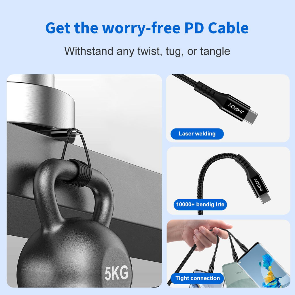 USB C CABLE 3M,Long Samsung Charger Cable Braided Compatible with Samsung Galaxy S20 Plus S21 S22 S23 S10 S9 S8, A20E A50 A51 A70 A71,PS5,Switch,Huawei P40,（Black）