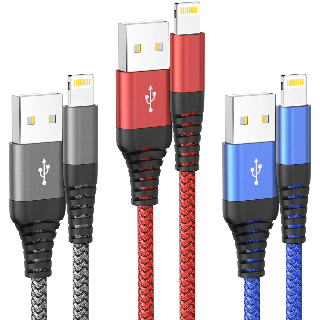 iPhone Charger Cable 3Pack 1M/3FT MFi Certified iPhone Charger Fast Charge