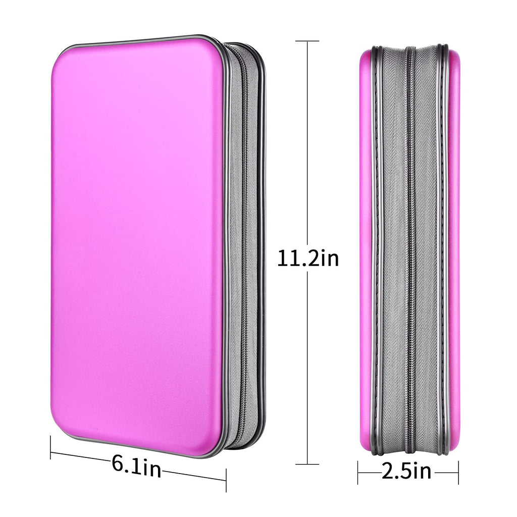 LIOVODE DVD Case, 96 Capacity CD Case Holder Organizer Disc Wallet for Car