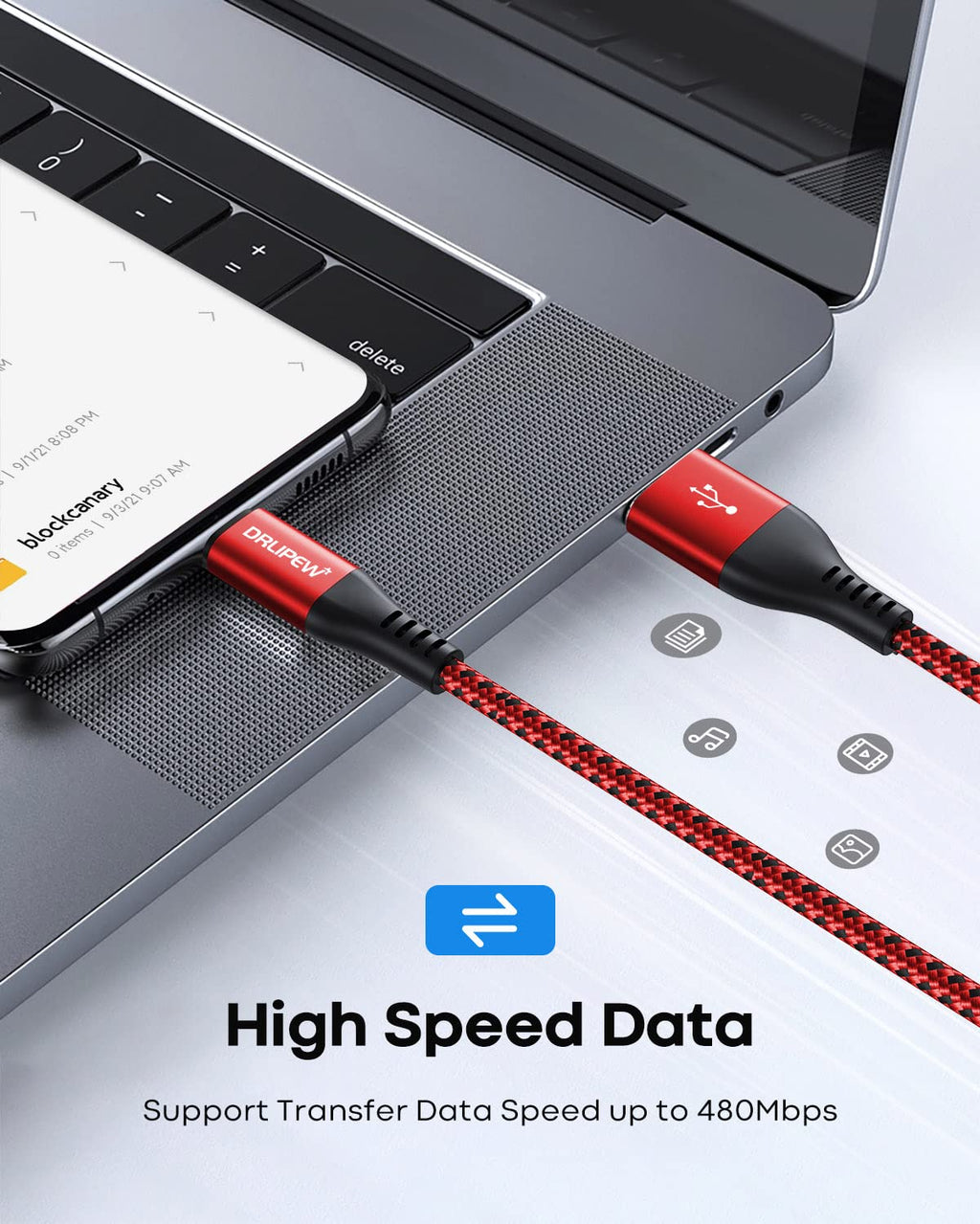 USB to USB C Cable(1M 3-Pack),USB Type C Fast Charger Cable Nylon Braided