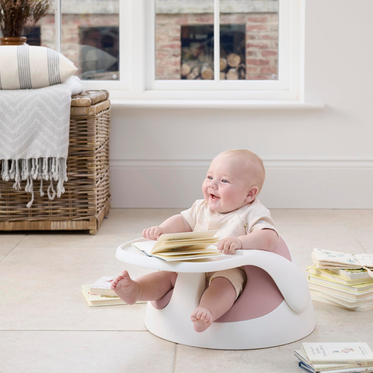 Mamas & Papas Baby Snug Floor Seat and Activity Tray - Clay