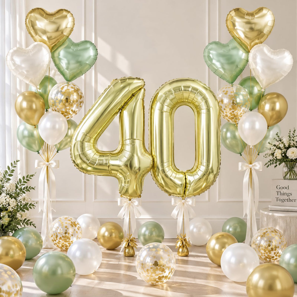 TONIFUL 40 Inch Pastel Purple Number 1 Balloon – Big Lilac Mylar Foil Number Balloons for Anniversary Girl's 1st Birthday, Lavender Gender Neutral Baby Shower, Butterfly Theme Party Decorations