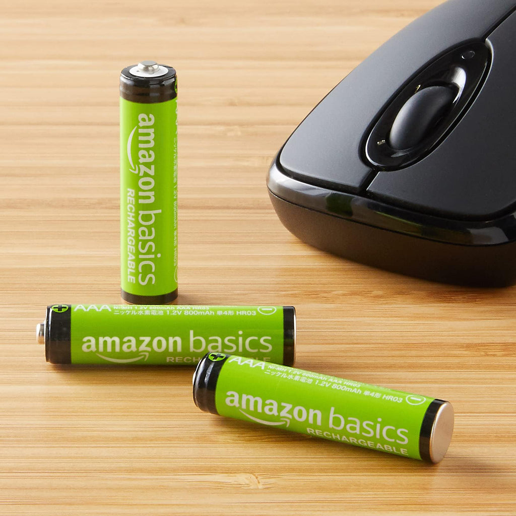 Amazon Basics 16-Pack Rechargeable AA NiMH Batteries, 2000 mAh, 1.2V, Recharge up to 1000x Times, Pre-Charged