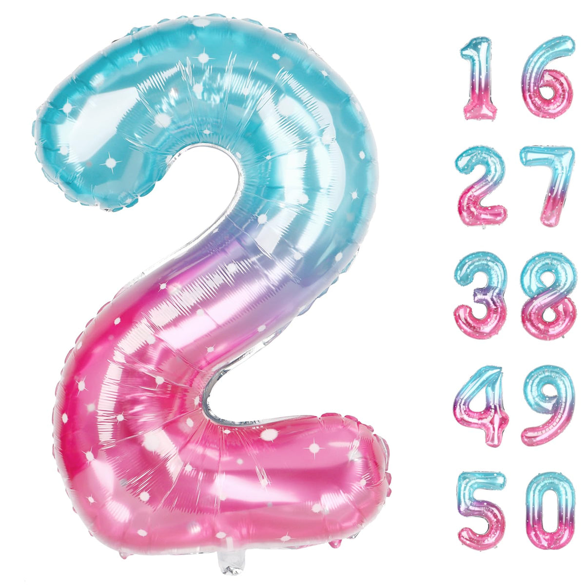 40 Inch Green Number 3 Balloons Foil Digital Helium Number Balloons